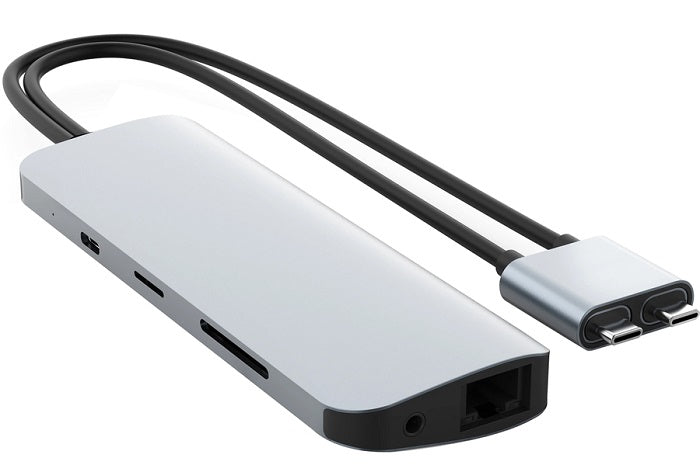 HyperDrive VIPER 10-in-2 USB C Hub with 100W Power Delivery, 4K HDMI, SD Card Reader - Perfect for MacBook Pro, iPad Pro & Windows Laptops - Home Office & Travel Essential