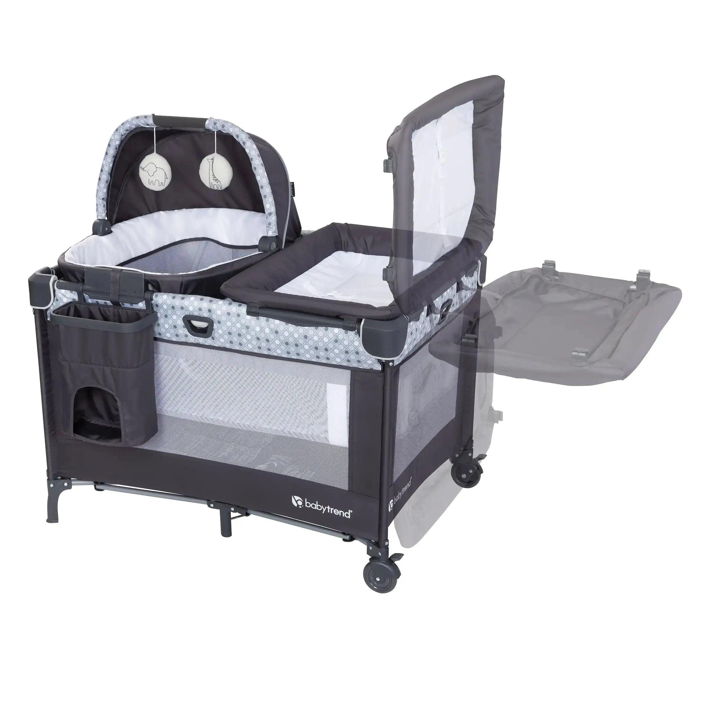 Portable Baby Playard with Rocking Cradle - Lightweight Nursery Den Playpen for Newborns & Toddlers - Perfect for Home, Travel & Daycare Use
