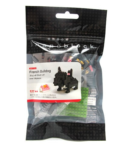 Nanoblock French Bulldog Building Kit NBC 015 - Fun DIY Miniature Model for Home Decor, Office Display & Gift for Pet Lovers