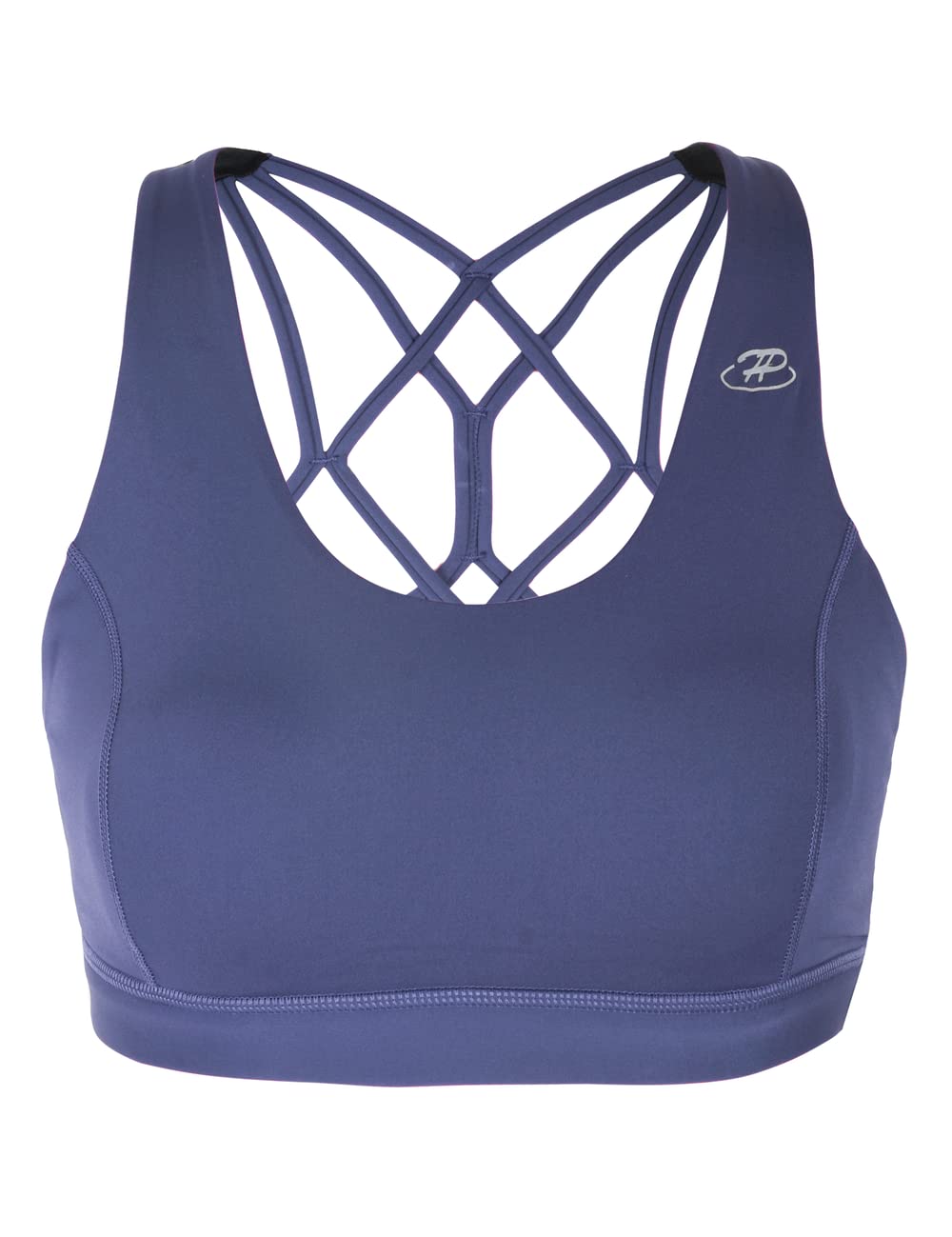 Women's Low Support Padded Sports Bras - Strappy Criss-Cross Back for Yoga & Workouts