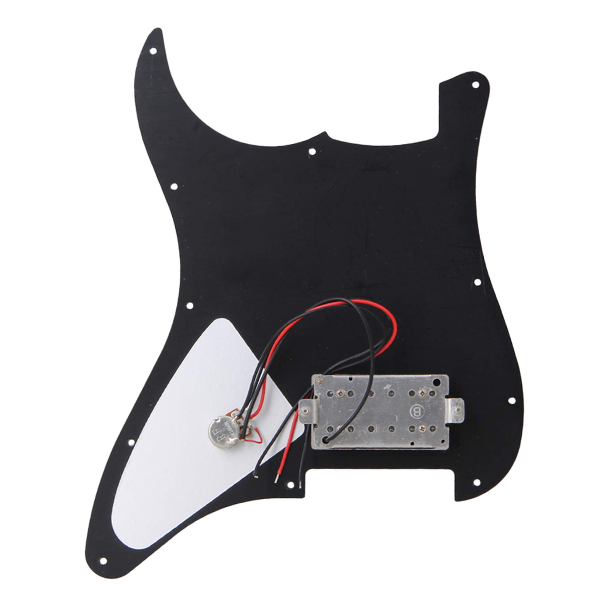 BQLZR 11.02 x 8.82 Inch Prewired Guitar Pickguard with Humbucker - Replacement Part for Electric Guitar | Perfect for DIY Guitar Repair & Customization