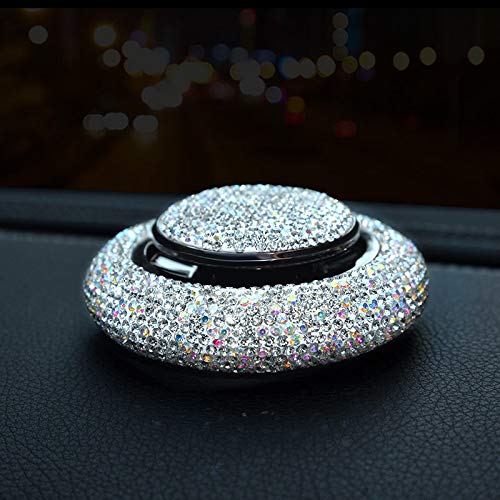 Crystal Diamond Car Air Freshener - Flying Saucer Design Car Perfume Accessories for Women | Luxury Car Decor & Interior Scent for Sedan, SUV, Office & Gift Giving