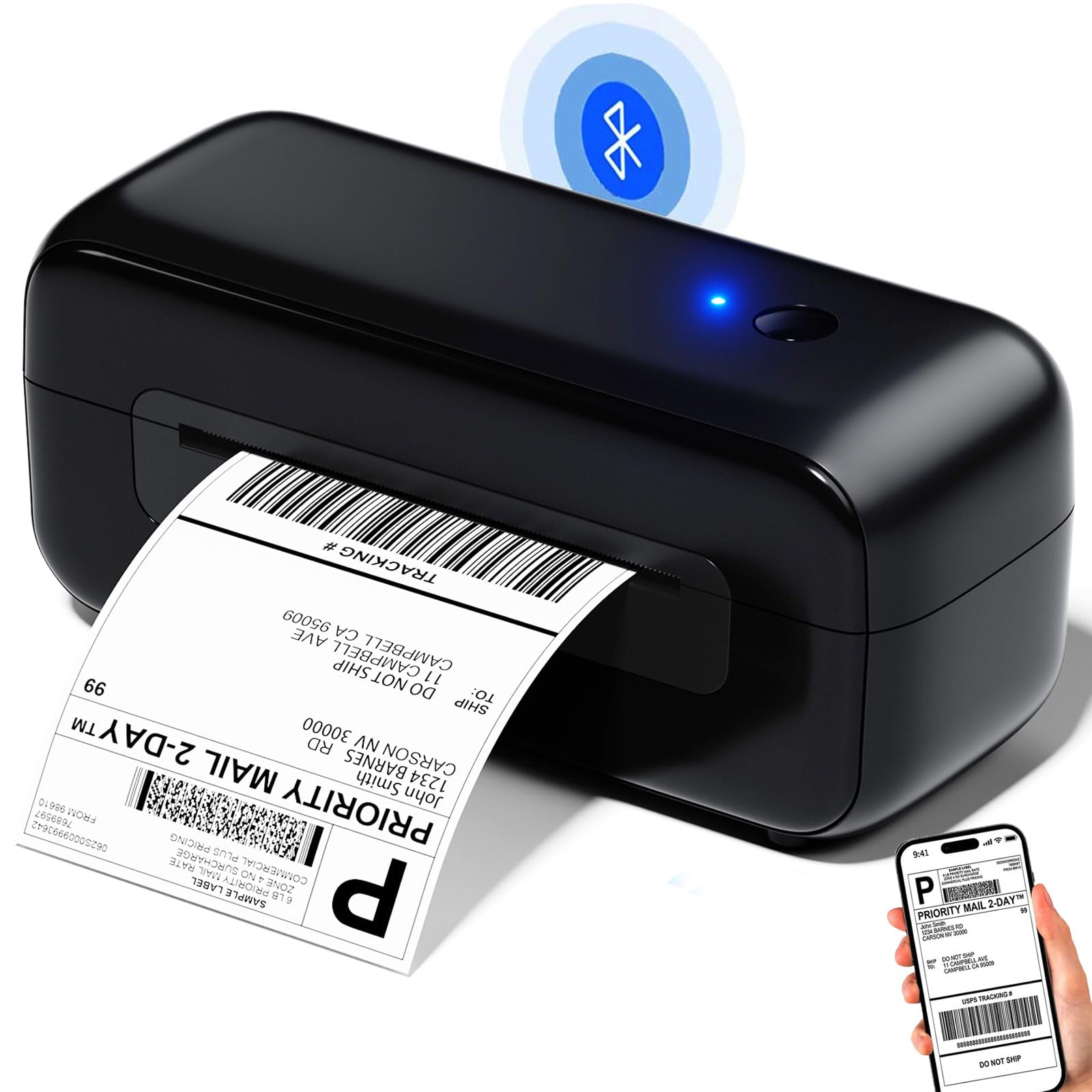Phomemo Bluetooth Thermal Label Printer 4x6 - Wireless Shipping Label Printer for Small Business, Packages & Office Use - Compatible with Amazon, eBay, Shopify, Etsy, USPS, FedEx, DHL - Perfect for E-commerce Sellers, Warehouse & Home Shipping Labels