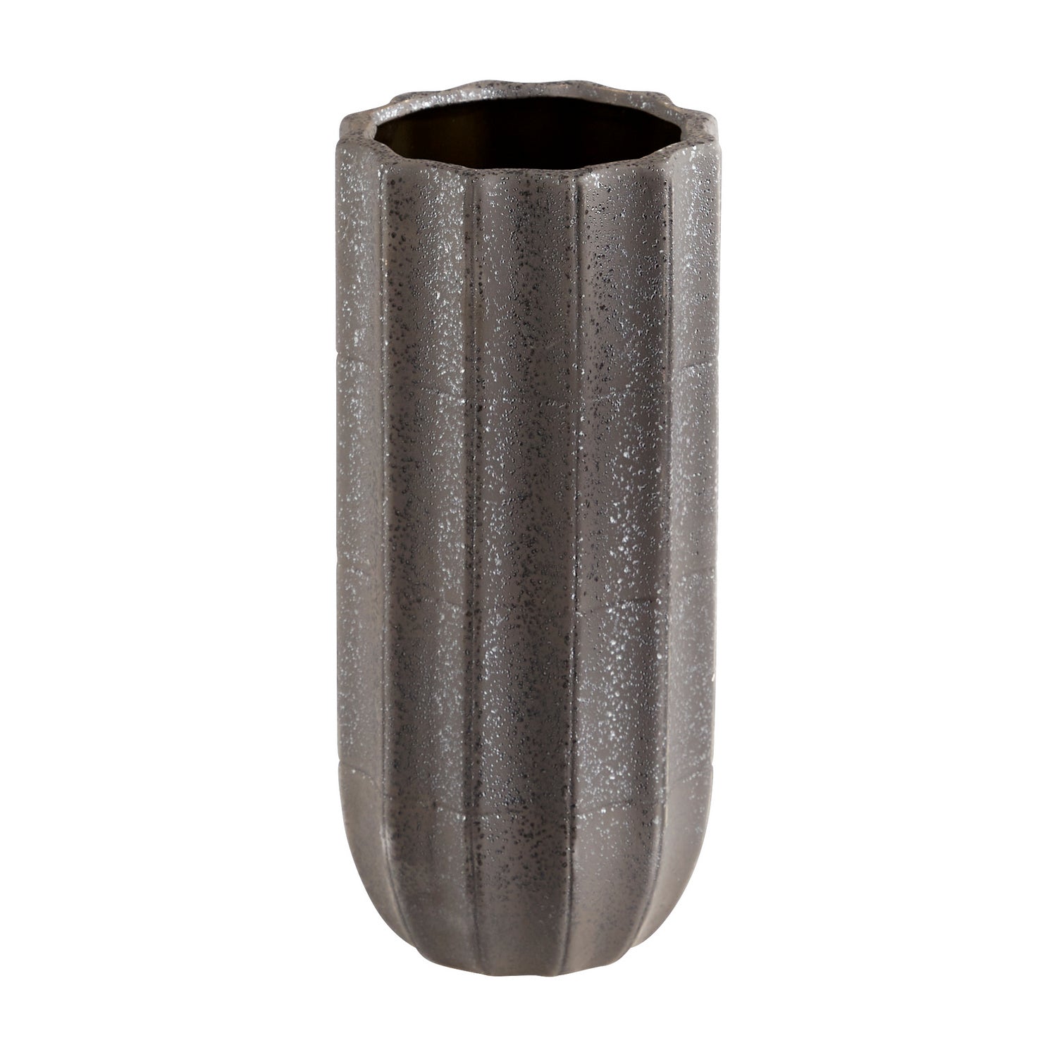 Brutalist Vase Grey Medium - Handcrafted Ceramic Home Decor for Modern & Boho Interiors - Perfect for Living Room, Dining Table, or Office Desk Centerpiece