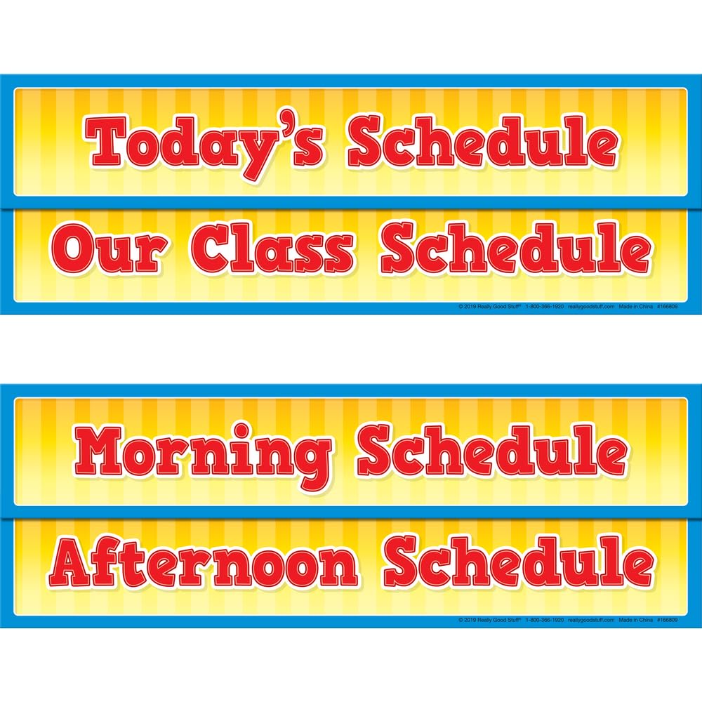 Whole-Class Visual Schedule Cards for Pocket Charts - Set of 27 Classroom Organization Cards | Teacher Supplies for Preschool & Elementary School | Perfect for Daily Routines, Classroom Management & Special Education Needs