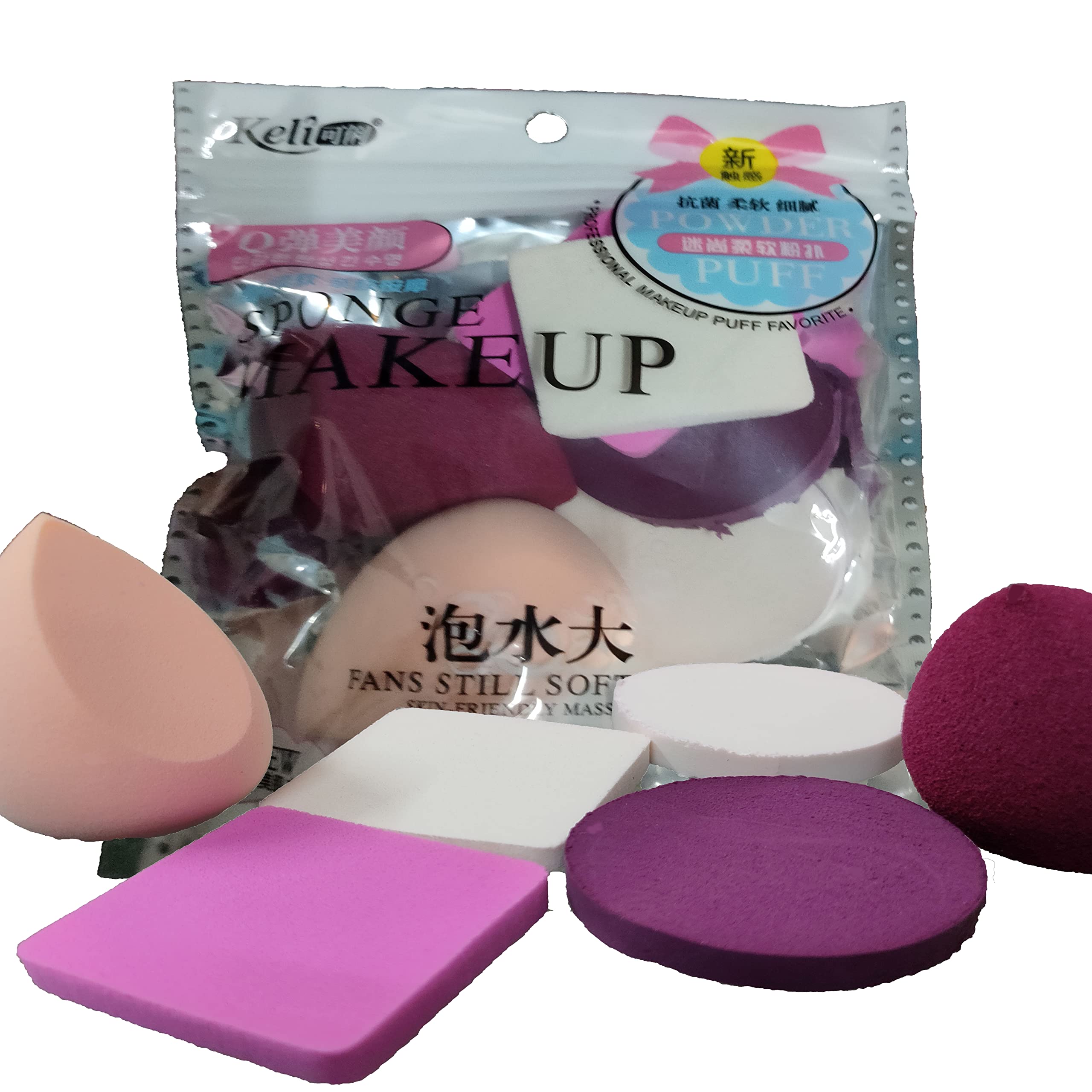 6-Pack Makeup Sponge Blenders - Soft Beauty Blender Puffs for Flawless Foundation & Concealer Application (Colors May Vary) | Perfect for Daily Makeup, Travel & Professional Use