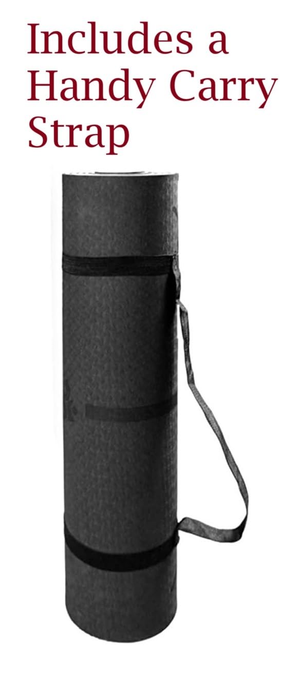 BodyForge 8mm Thick TPE Yoga Mat - Eco-Friendly Non-Slip Exercise Mat with Alignment Marks for Women & Men - Perfect for Yoga, Pilates, Home Workouts & Gym Training