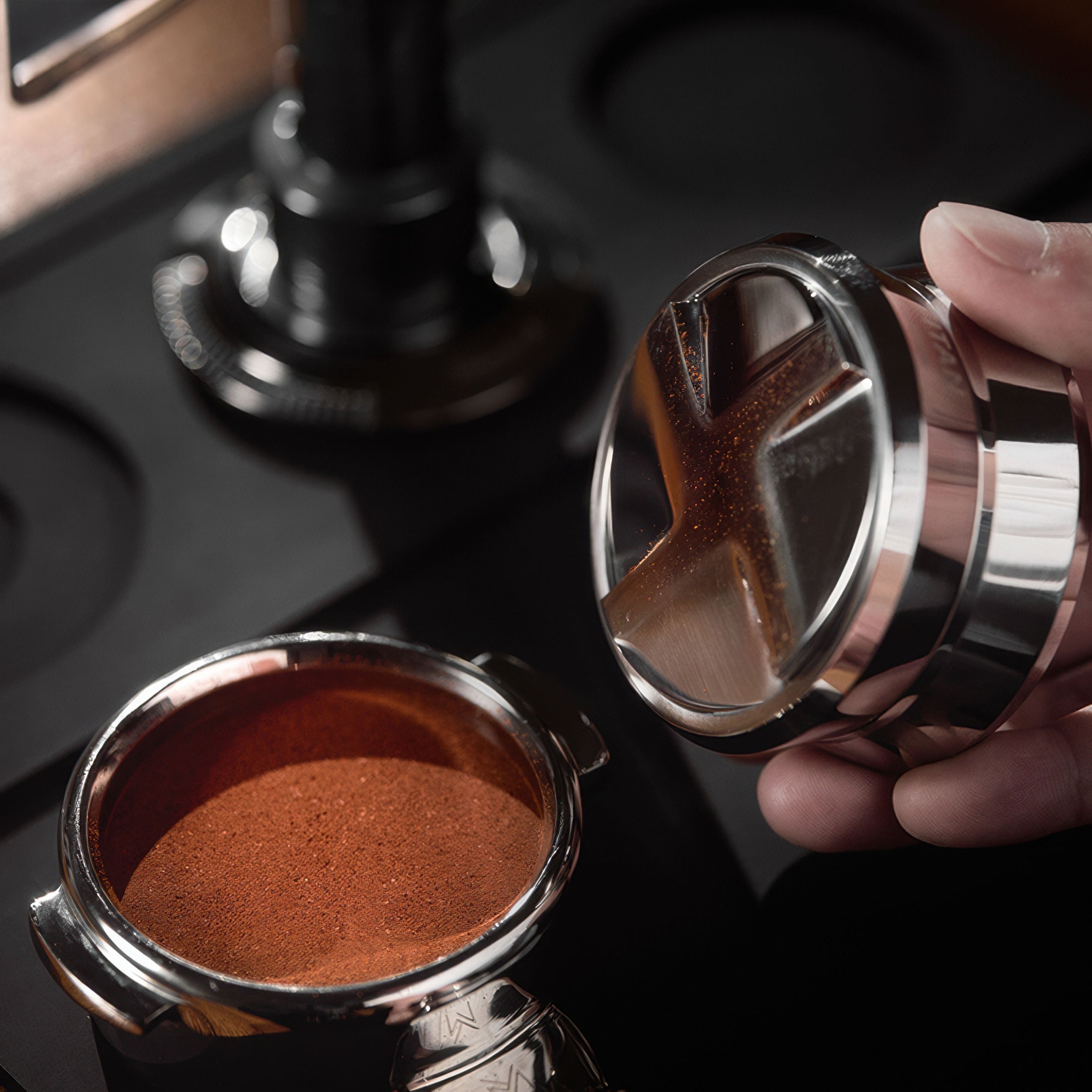 Premium Titan Tamper and Coffee Distributor - Barista Tool for Espresso Machine, Perfect for Home Brewing and Professional Coffee Shops | Even Coffee Grounds for Rich Flavor