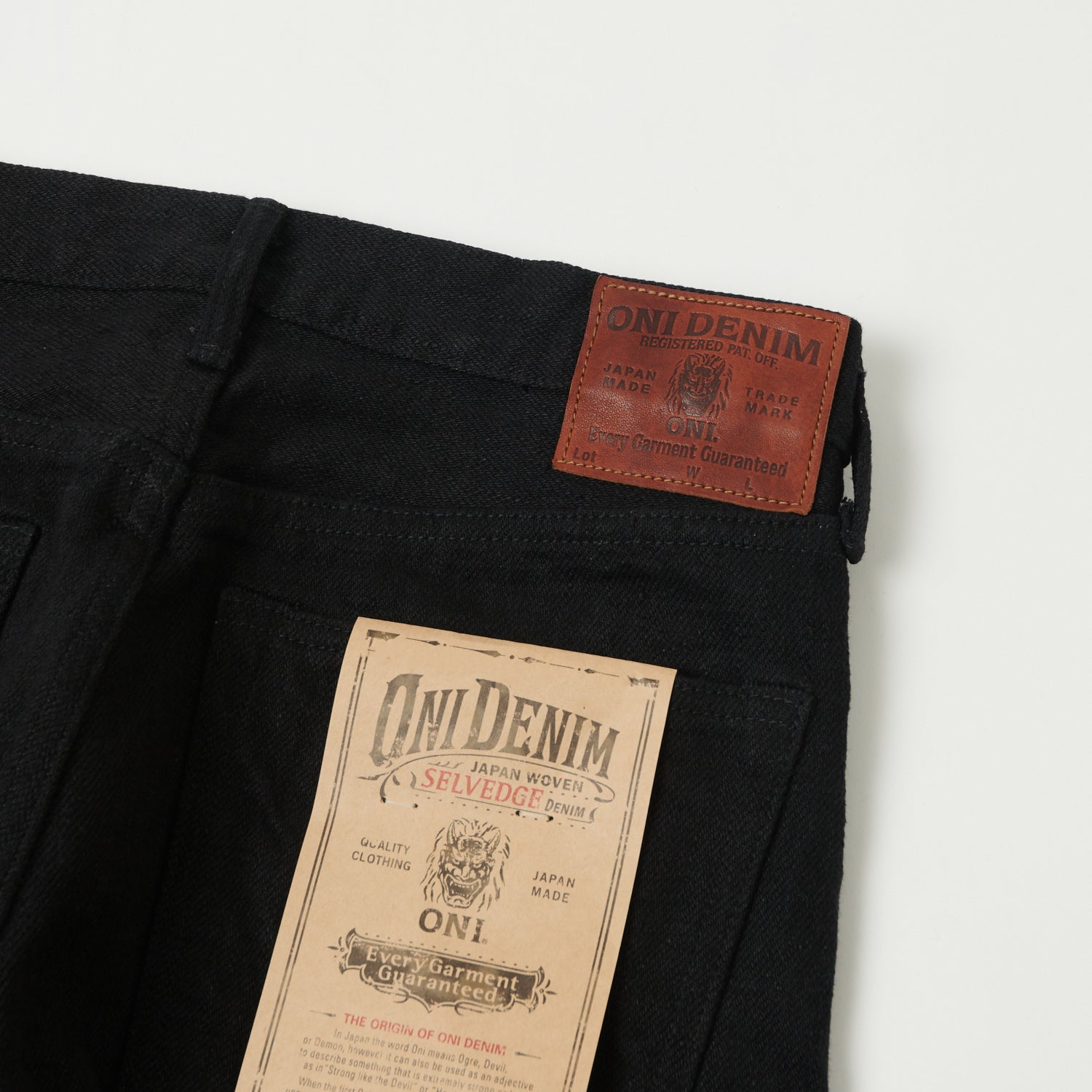 ONI 246ZR BKBK 'Secret Denim' Regular Straight Jeans - Premium Japanese Selvedge Denim, One Wash Black for Men | Perfect for Casual Wear, Street Style & Everyday Comfort
