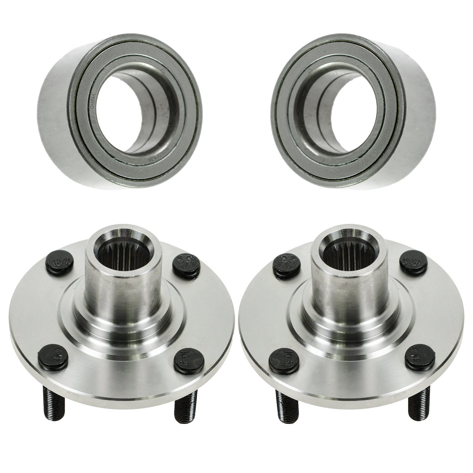 Mitsubishi Lancer Mirage Front Wheel Bearing and Hub Assembly Pair - Replacement for Smooth & Quiet Ride - Perfect for City Commuting & Highway Driving
