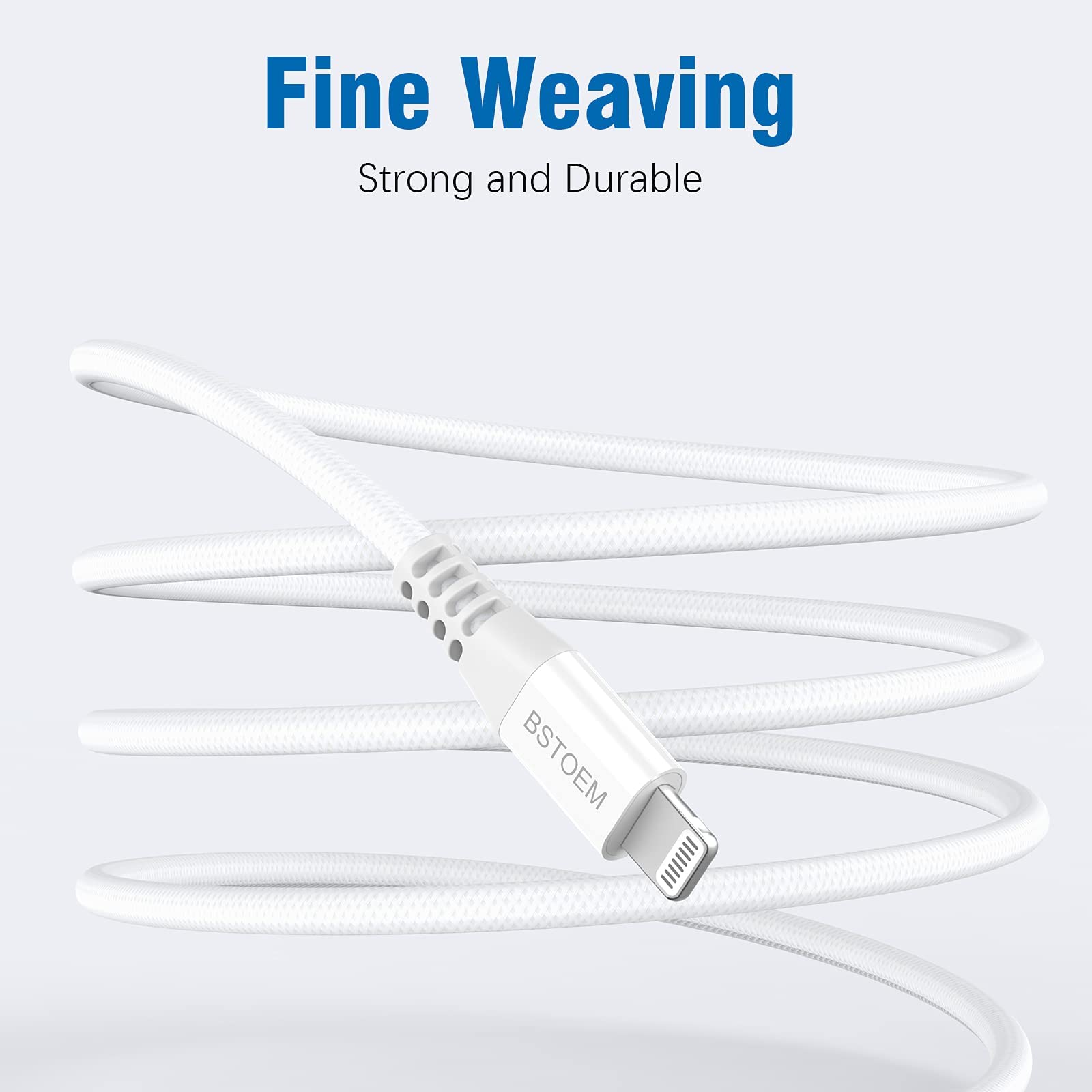 2-Pack 7-Inch Short iPhone Charging Cable - Fast USB to Lightning Charger Cord Compatible with iPhone 14/13/12/11/XS Max/XR/X/8/7/6/6s Plus/SE/5/5s/5c & iPad Air/Pro/Mini - Perfect for Travel, Car, Bedside & Desk Charging