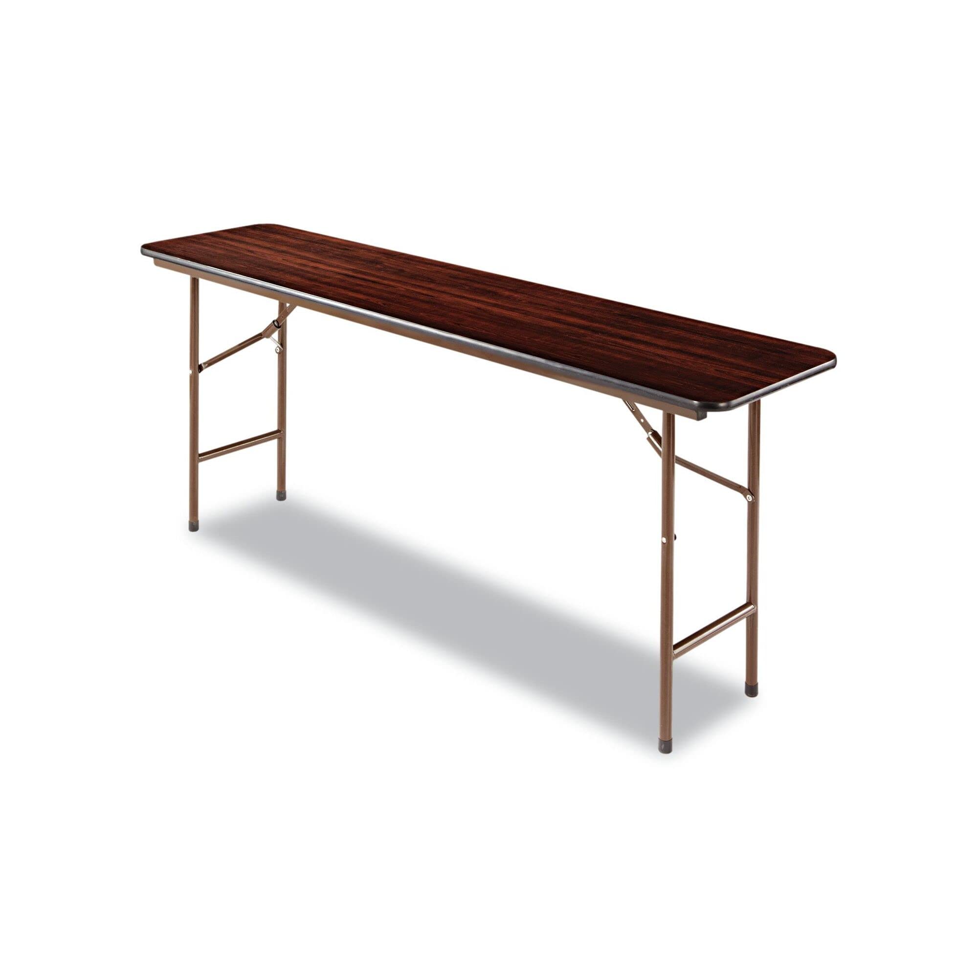Alera FT727218MY Walnut Wood Folding Table - 72
