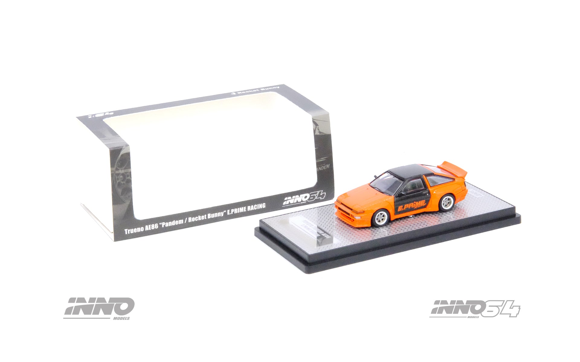 INNO64 1/64 Scale Toyota Corolla Trueno AE86 Pandem Rocket Bunny E. Prime Racing Diecast Model Car - Perfect for Collectors, Display & Drift Racing Enthusiasts