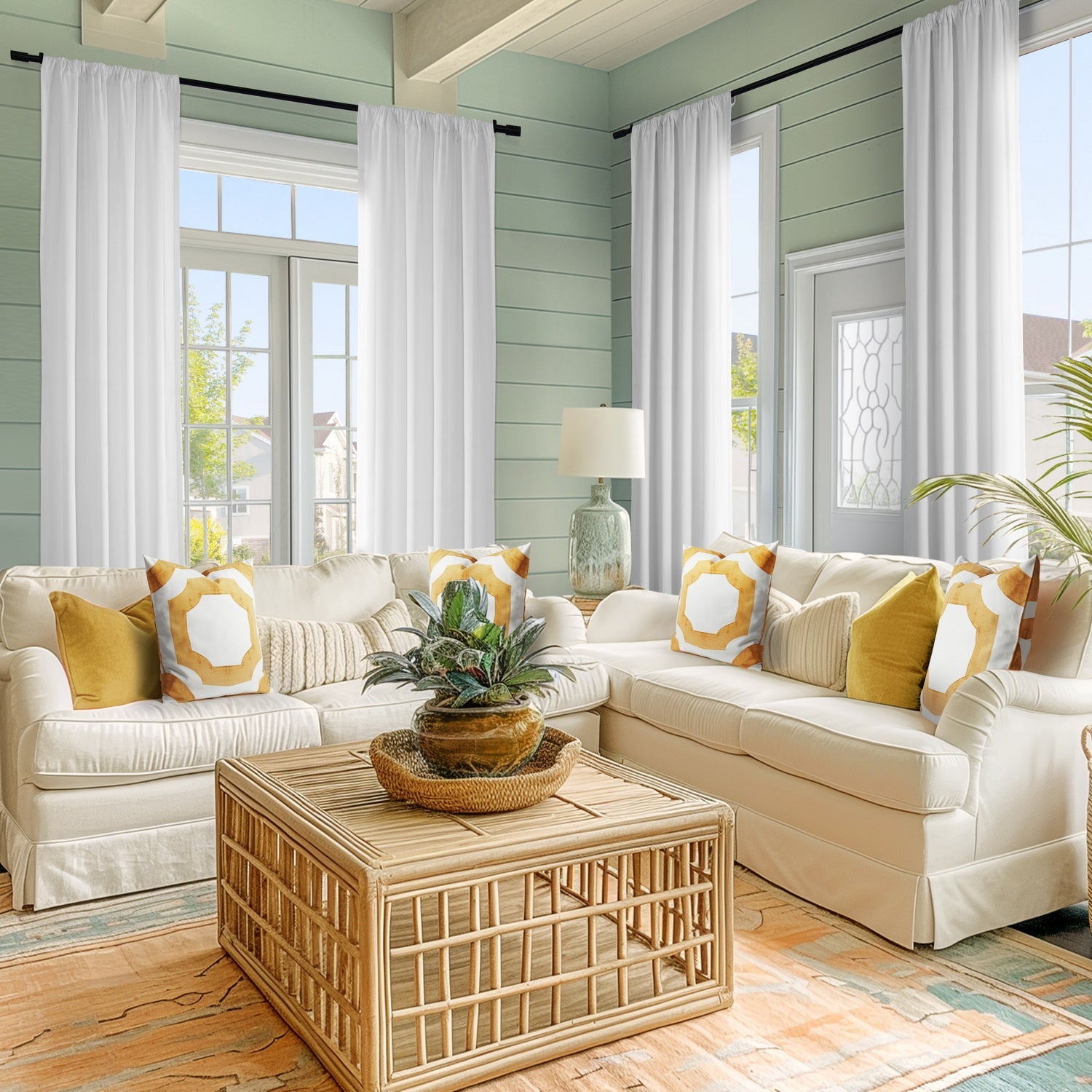 Heritage Plush Velvet Custom Curtains - Soft White Blackout Drapes for Living Room & Bedroom (Machine Washable, Thermal Insulated) - Perfect for Home Decor, Privacy & Light Control