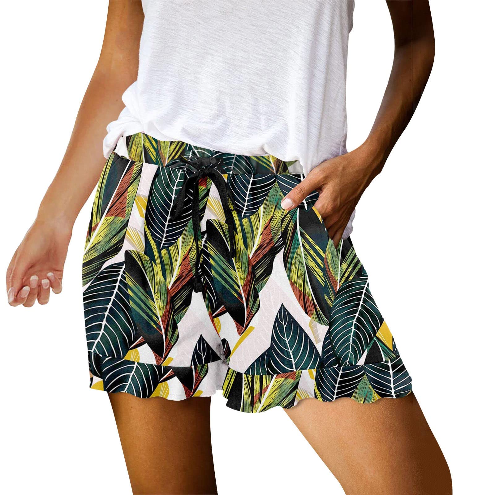 Gibobby Women's High Waist Yoga Shorts with Side Pockets - Workout Running Biker Gym Athletic Shorts for Women - Perfect for Yoga, Running, Gym & Casual Wear