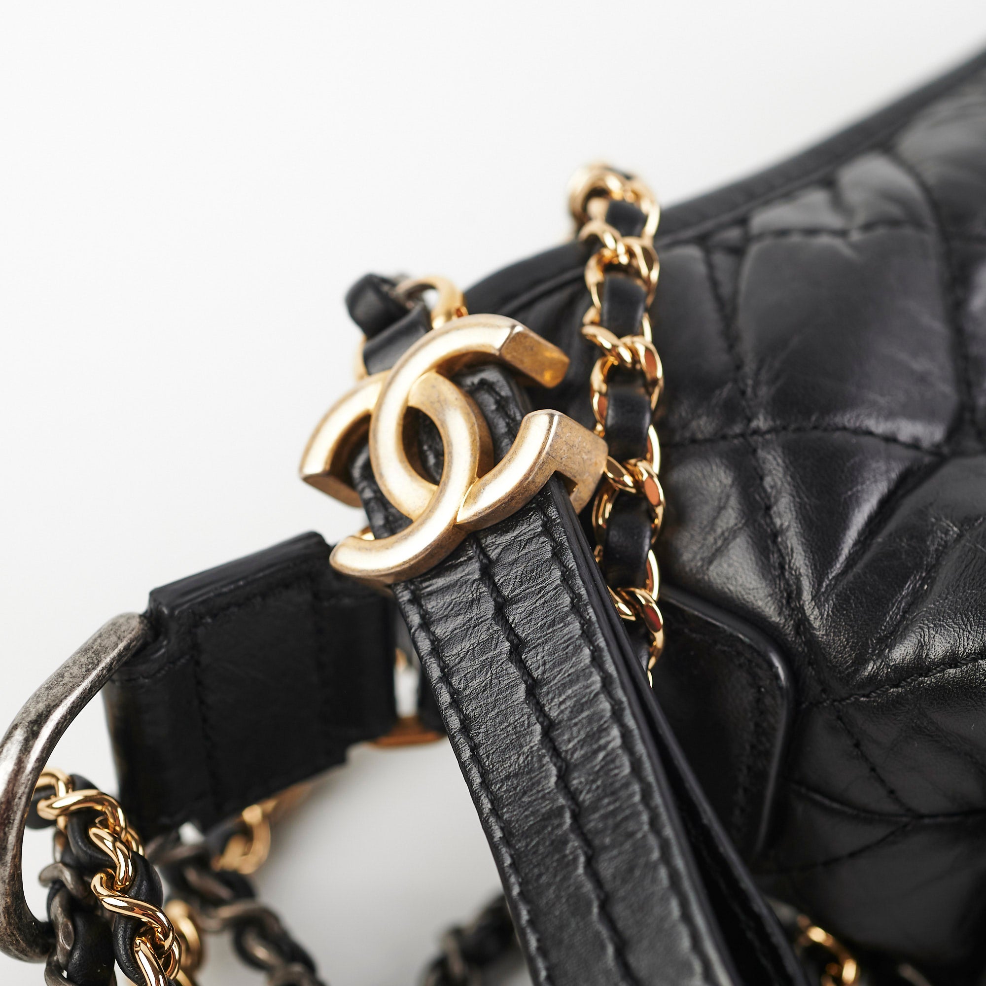 Chanel Small Gabrielle Black Leather Crossbody Bag for Women | Luxury Designer Handbag for Evening Out & Special Occasions