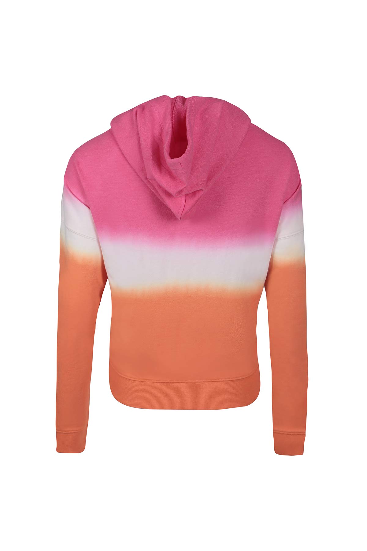 Calvin Klein Women's Monogram Logo Tie-Dye Block Hoodie - Sherbert Combo, Large | Casual Pullover Sweatshirt for Everyday Wear, Street Style & Lounge Outfits