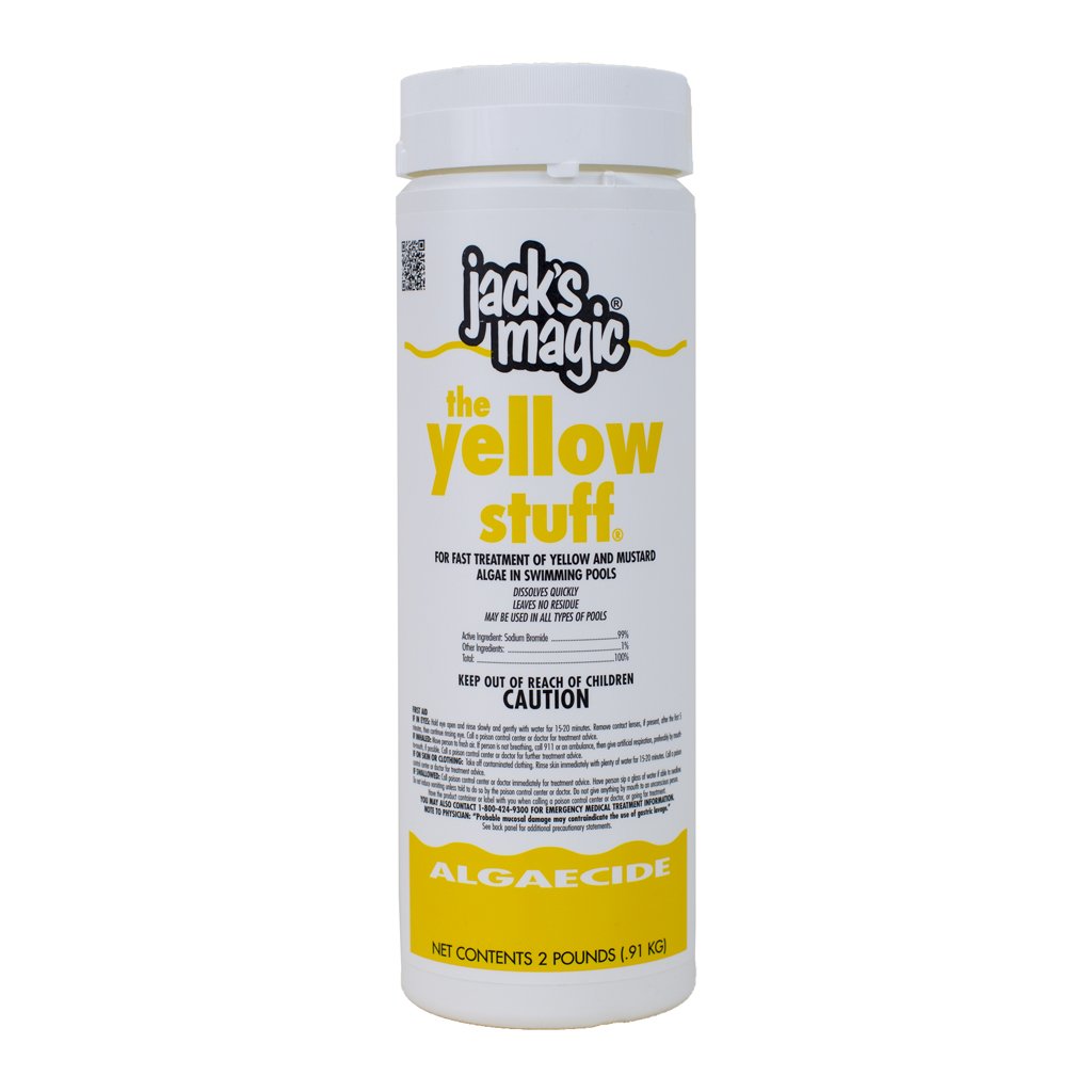 Jack's Magic JMYELLOW2 The Yellow Stuff Pool Algaecide - 2 lb Fast-Acting Algae Treatment for Swimming Pools | Prevents & Eliminates Green, Yellow & Black Algae | Perfect for Weekly Pool Maintenance & Shock Treatments