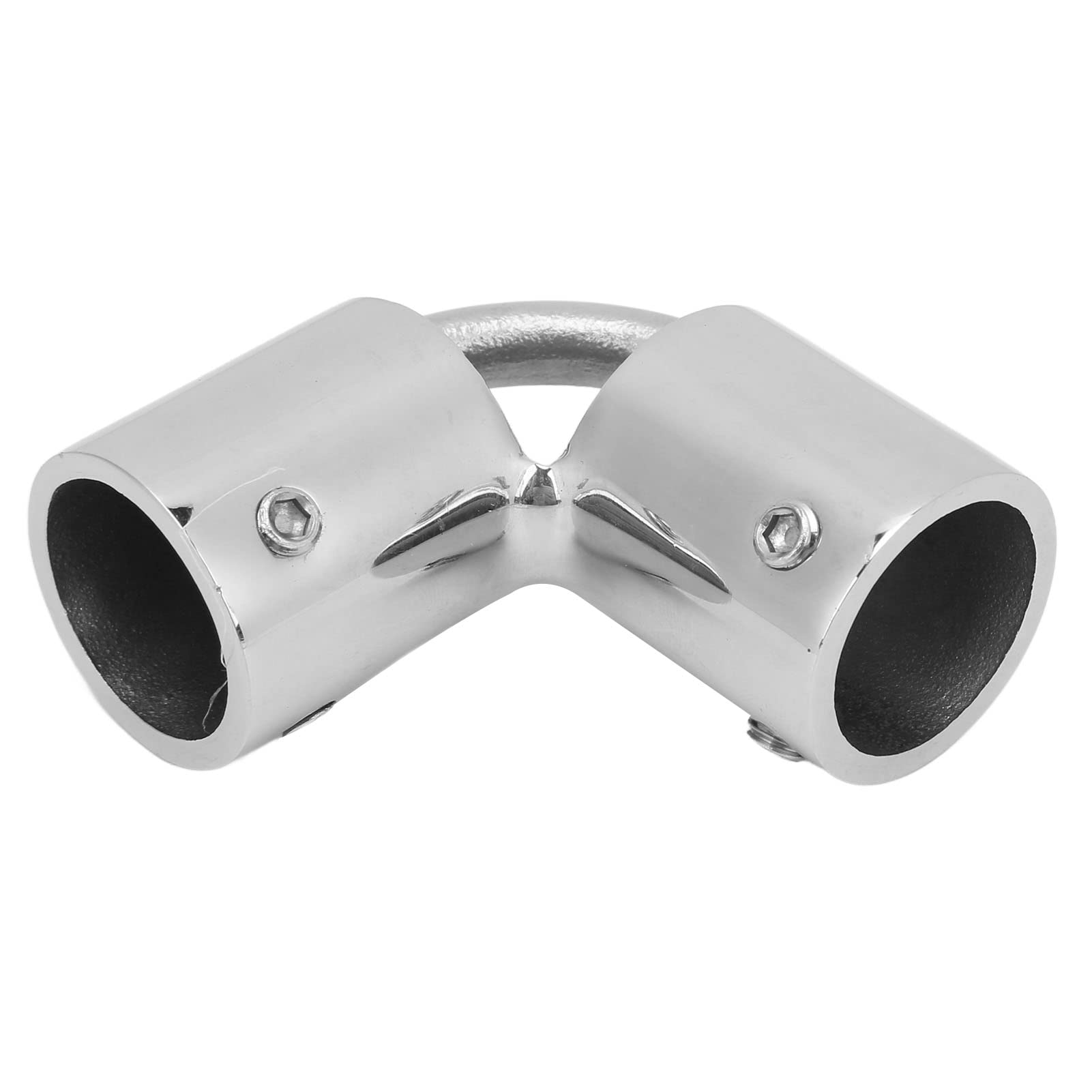 90° Boat Pipe Connector - 22mm 2 Port Stainless Steel Marine Hand Rail Fitting for Yachts & Boats | Durable Deck Hardware for Marine Applications & Watercraft Safety