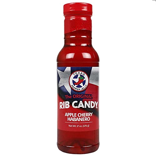 Rib Candy - Apple Cherry Habanero BBQ Sauce 17oz Bottle - Perfect for Grilling, Smoking & Enhancing Meat Flavors