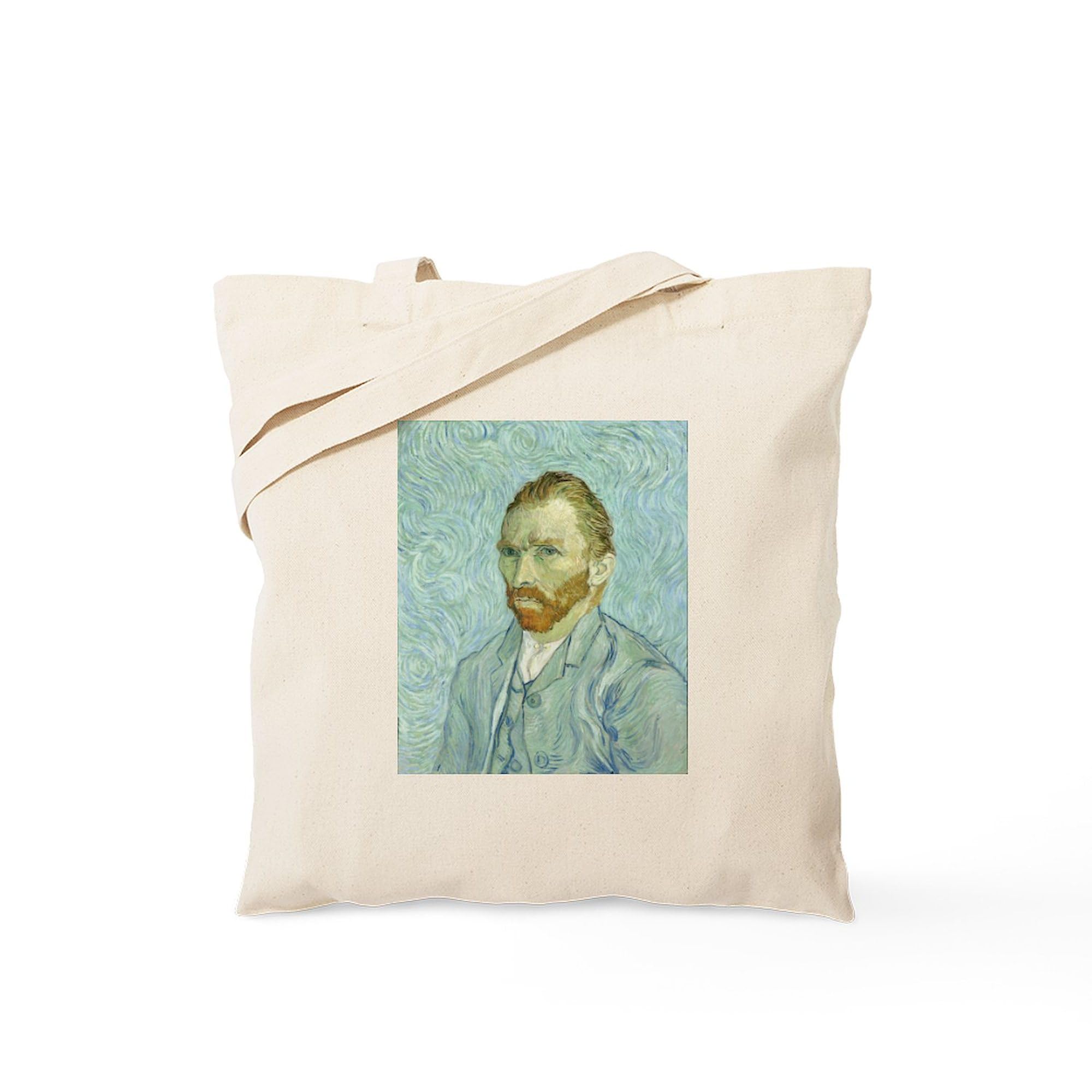Vincent Van Gogh Irises Tote Bag - Natural Canvas Reusable Shopping Bag for Groceries, Beach & Everyday Use