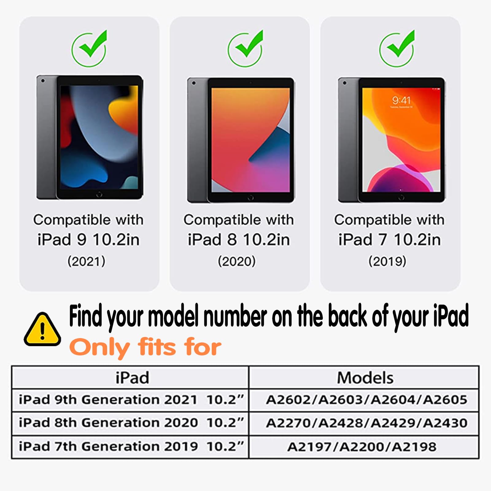 Premium iPad 9th/8th/7th Generation Case with Built-in Screen Protector - 360° Rotating Hand Strap, Shoulder Strap & Pencil Holder for iPad 10.2 inch 2021-2019 (Blue/Beige) - Perfect for Work, School & Travel Protection