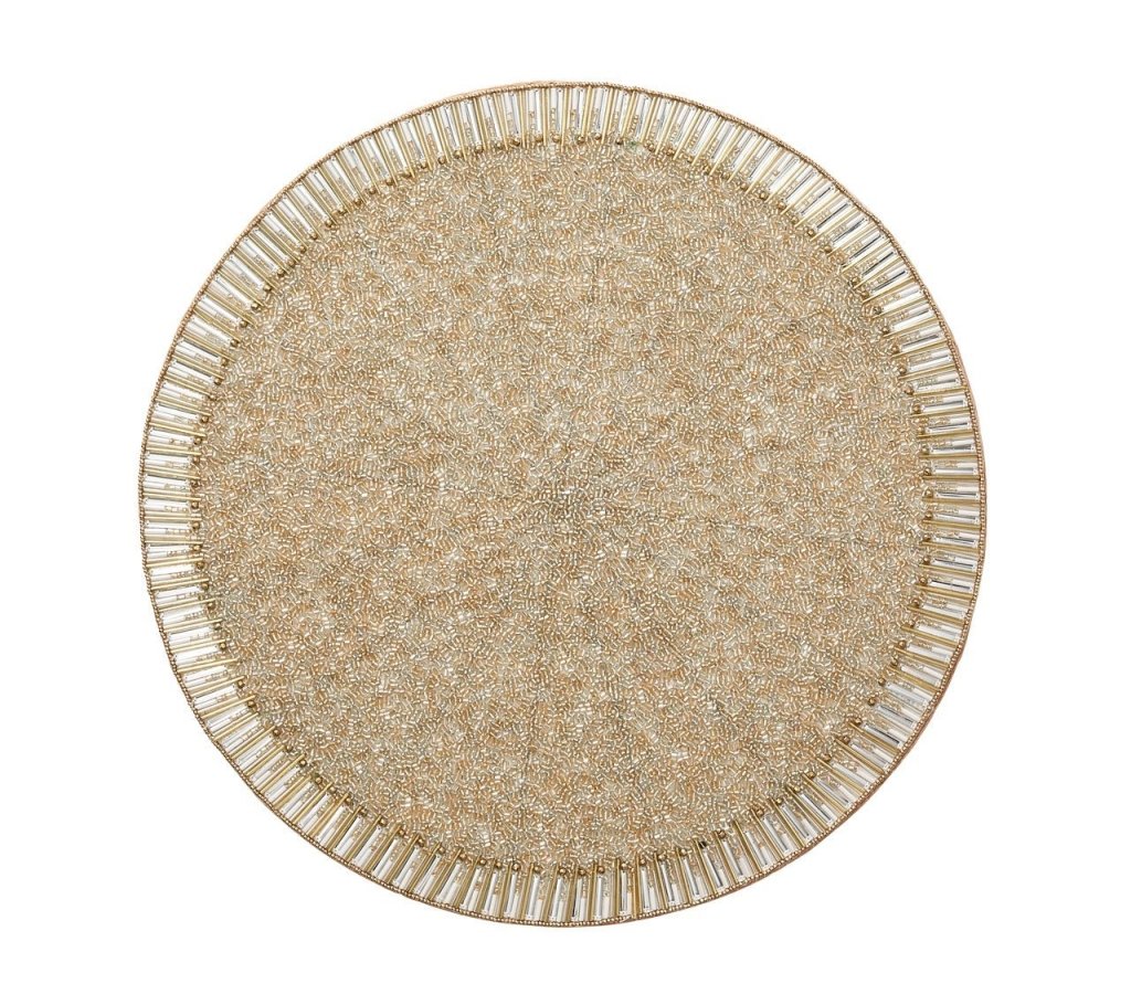 Premium Bevel Edge Placemats Set of 4 - Elegant Table Setting for Dinner Parties, Holidays & Everyday Use