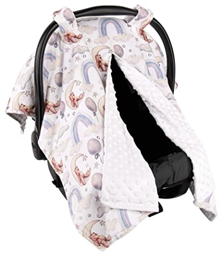 Premium Minky Baby Car Seat Cover - Soft & Cozy 40
