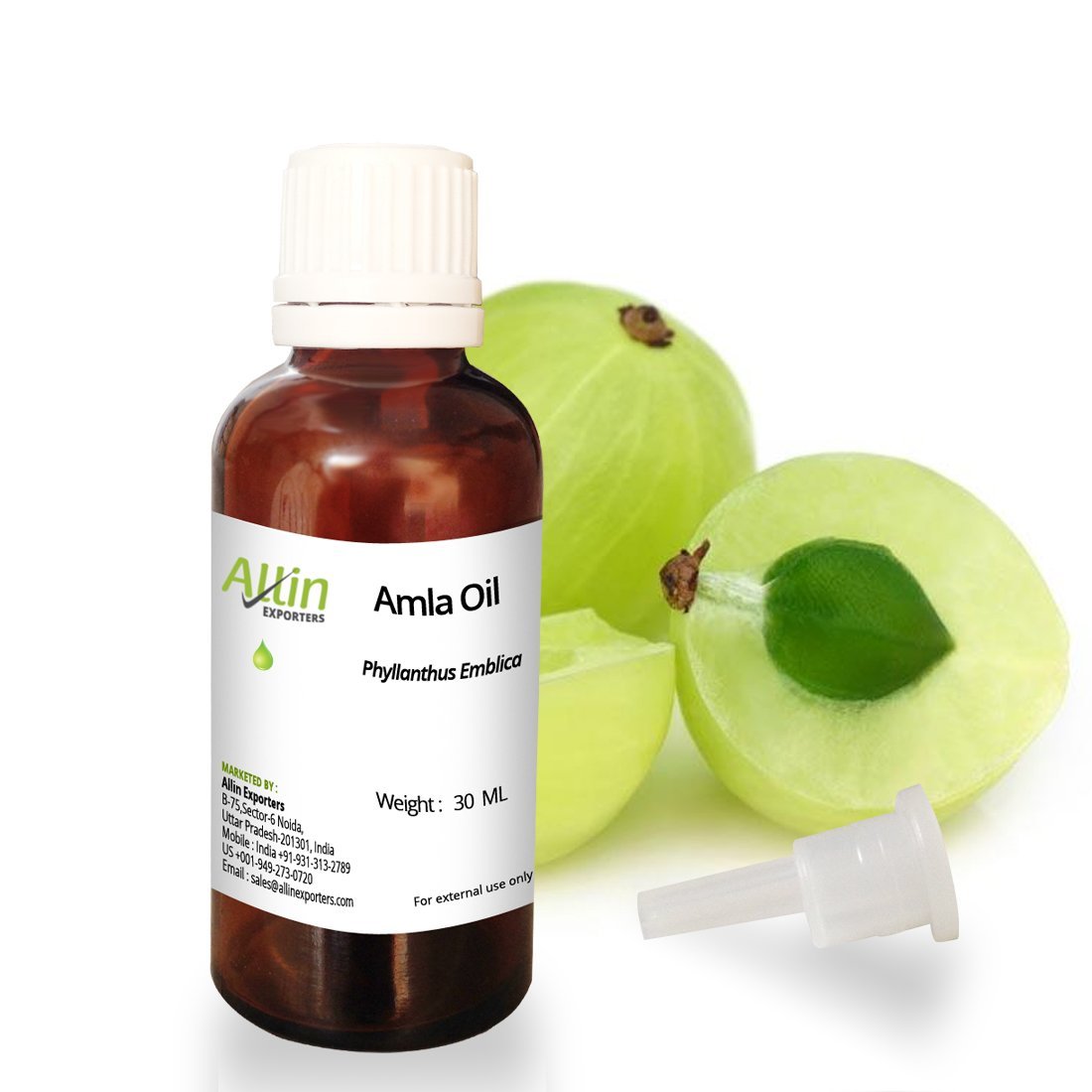 100% Pure Natural Amla Oil 30ml - Best Hair Oil for Shiny, Healthy & Strong Hair - Promotes Hair Growth & Reduces Hair Fall - Perfect for Daily Hair Care & Scalp Treatment