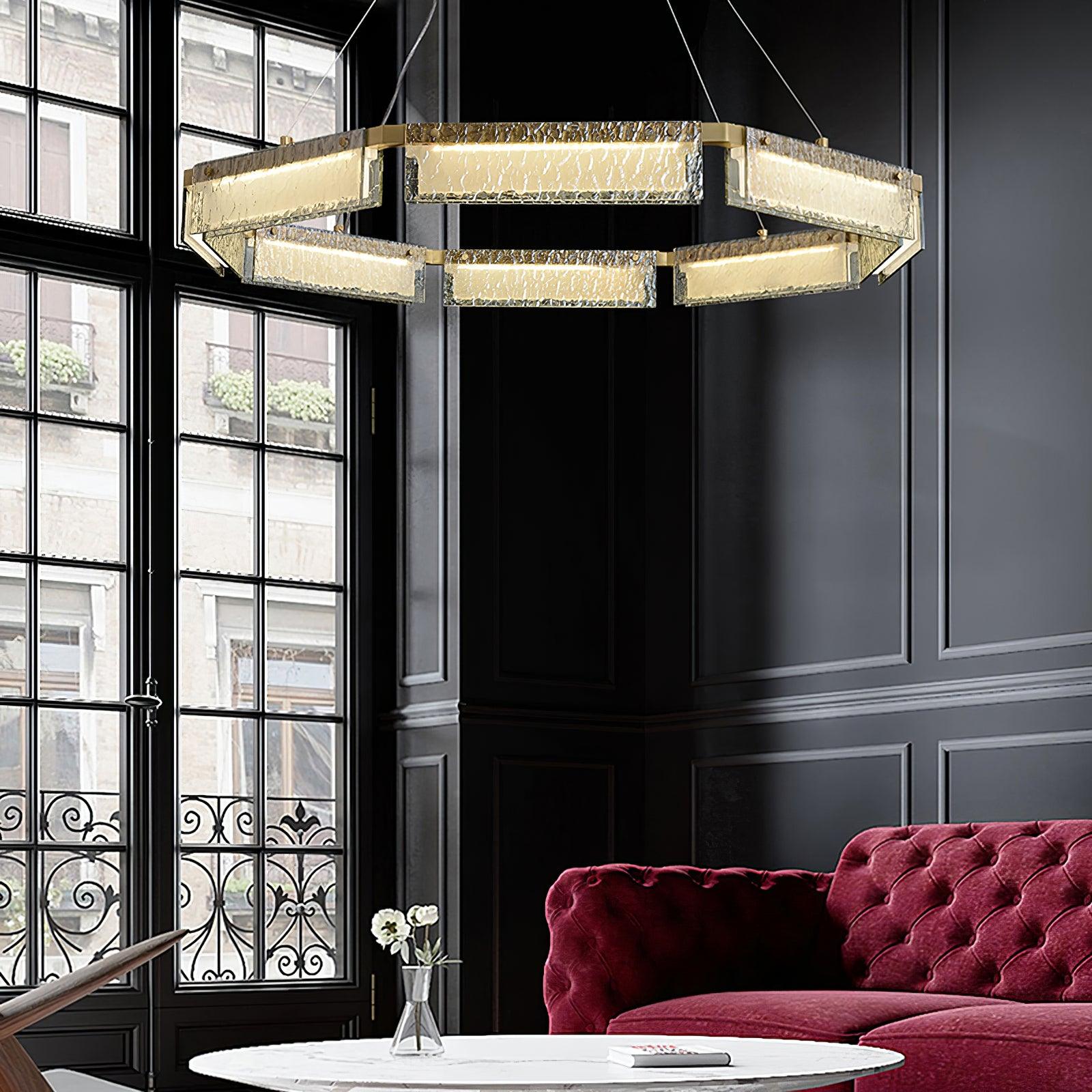 Asner LED Chandelier - Modern Crystal Ceiling Light Fixture for Dining Room, Bedroom, Living Room | Energy Efficient Dimmable Hanging Light | Perfect for Home Decor, Wedding, Restaurant Lighting