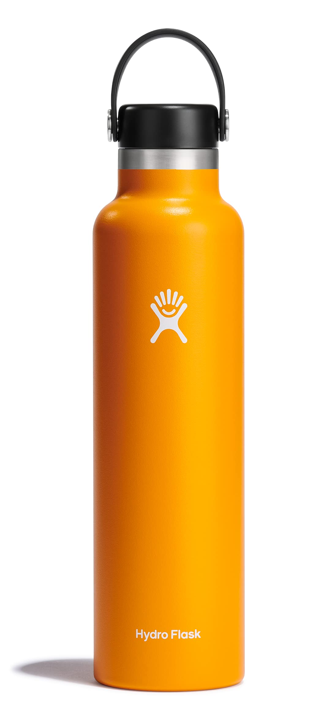 Hydro Flask 24 oz Standard Mouth Water Bottle with Flex Cap or Flex Straw - Insulated Stainless Steel Water Bottle for Hiking, Gym & Everyday Use - Keeps Drinks Cold 24 Hours & Hot 12 Hours