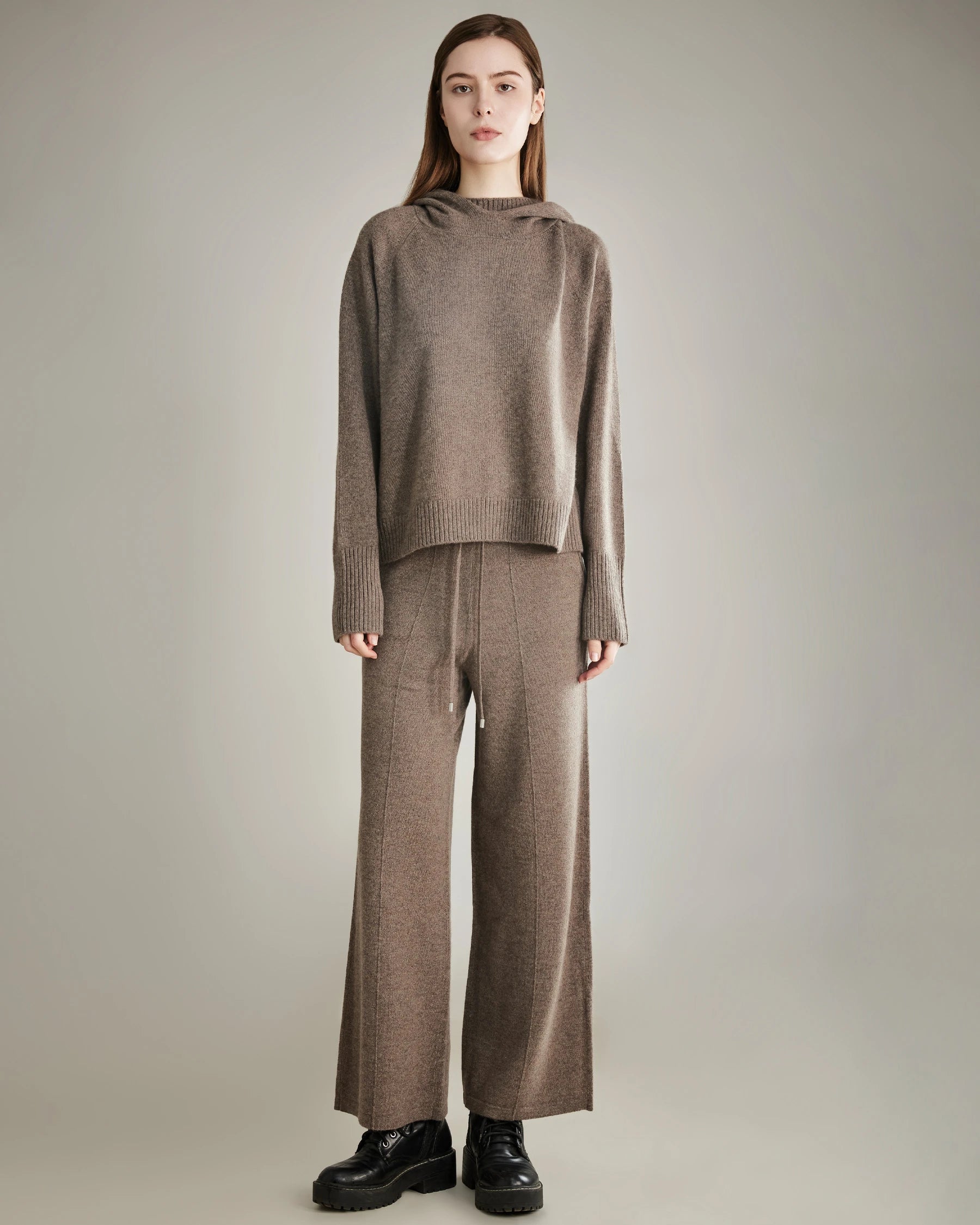 Luxury Women's Wide Leg Cashmere Pants - Soft & Warm Winter Trousers for Lounge, Office & Travel | Premium Comfort & Style