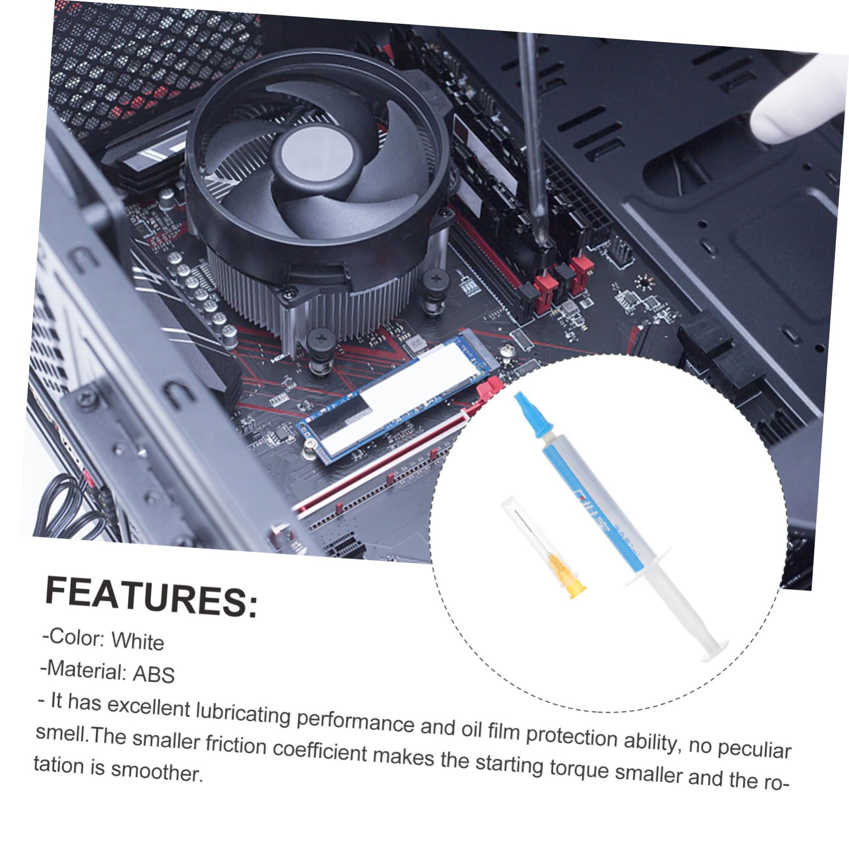Anneome 2-Pack High-Performance Cooling Fan Grease - Premium Computer Fan Lubricant for PC, Laptop, Floor Fan & Bearing Maintenance - Extends Fan Lifespan, Reduces Noise - Ideal for Home, Office & Gaming PC Cooling Systems