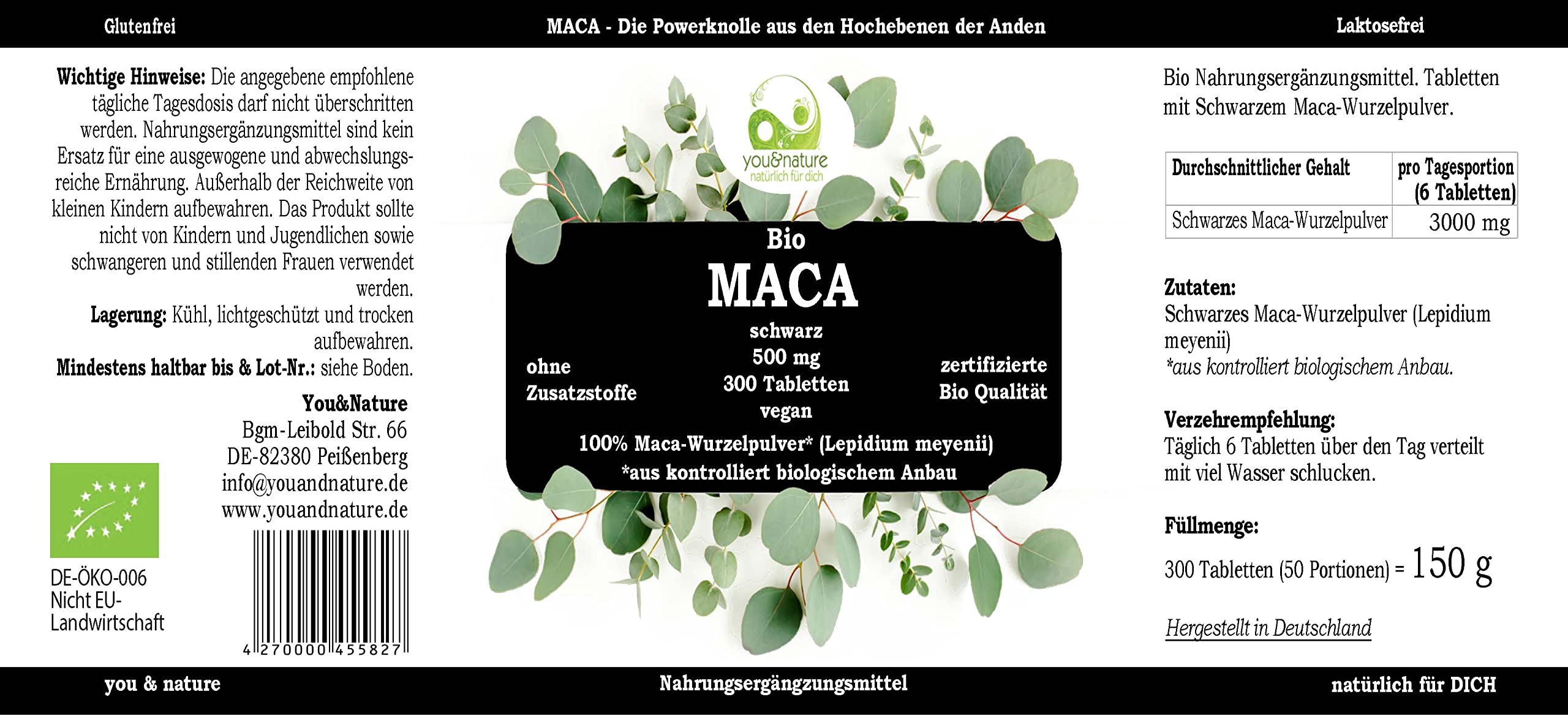 Organic Maca Root Powder 500mg - 300 Vegan Capsules, Non-GMO, Gluten-Free for Energy & Vitality - Boost Stamina, Hormone Balance & Libido - Perfect for Athletes, Fitness & Wellness Enthusiasts