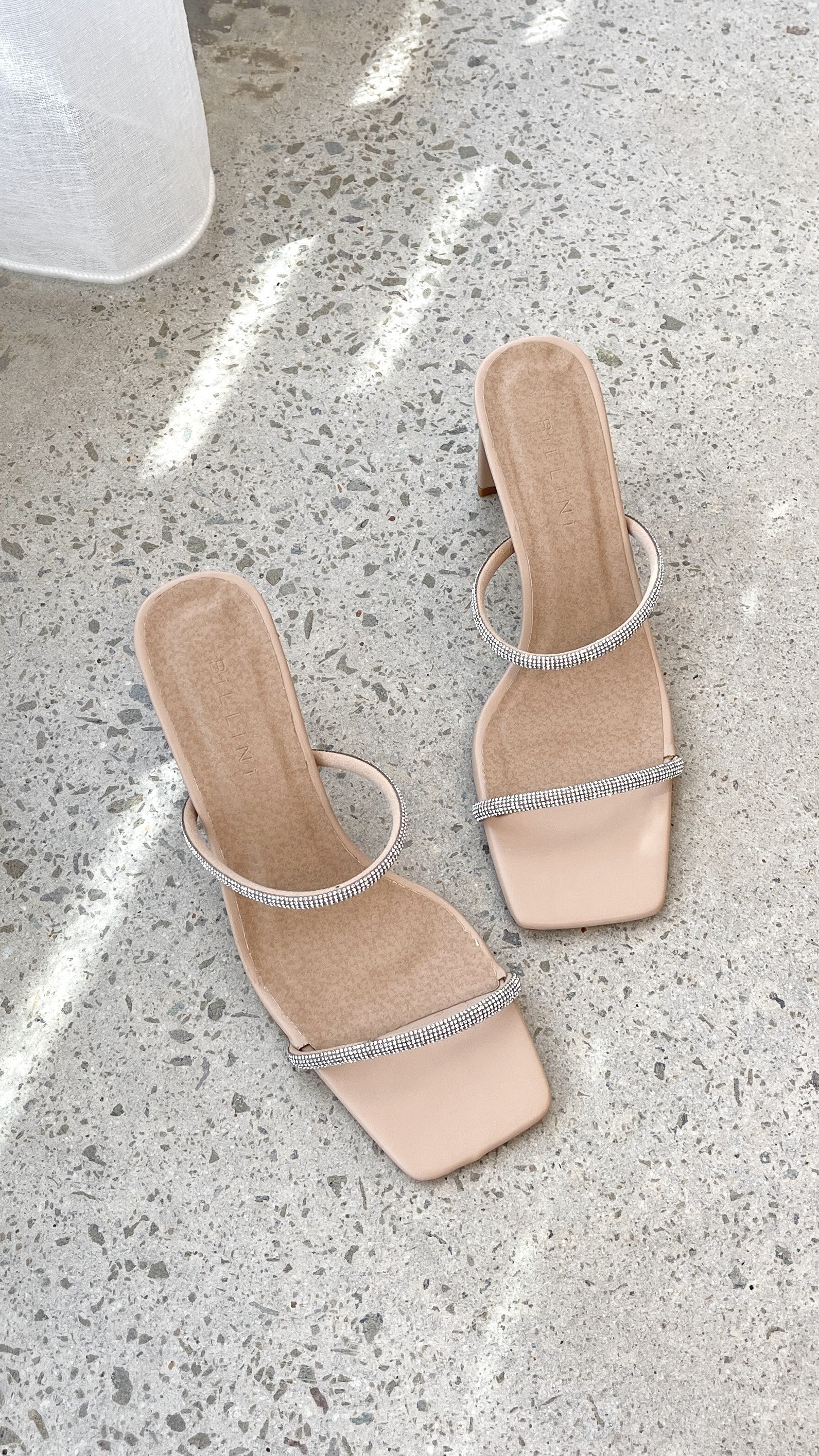 Kallie Women's Nude Heels with Diamante Embellishments - Elegant High Heels for Parties, Weddings & Special Occasions