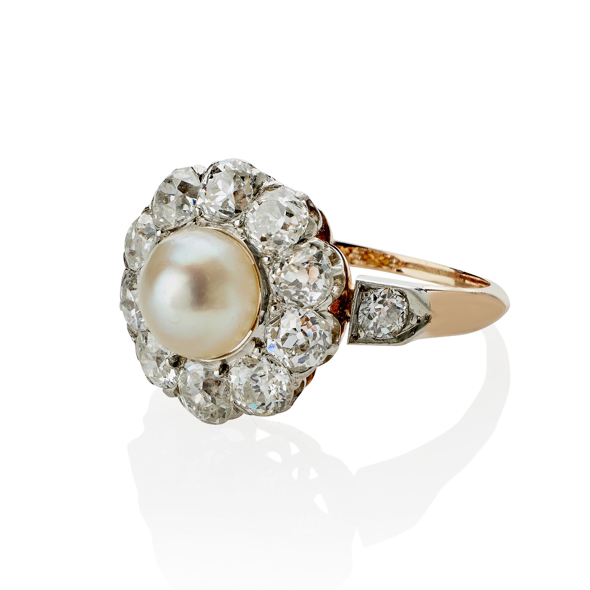 Natural Freshwater Pearl & Diamond Ring for Women – Elegant 925 Sterling Silver Jewelry for Engagement, Wedding, Anniversary & Special Occasions