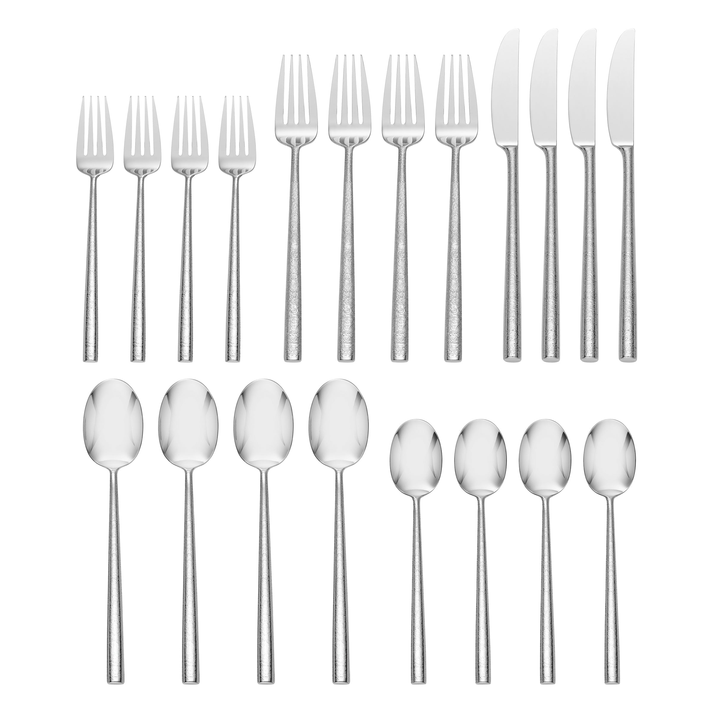 Premium Summit 20-Piece Stainless Steel Flatware Set - Service for 4 - Elegant Dining Utensils for Everyday Use & Special Occasions