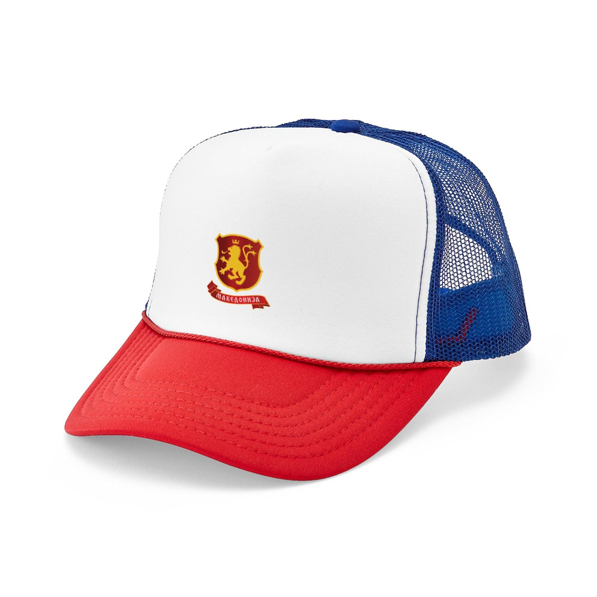Macedonia Lion Crest Adjustable Snapback Trucker Hat - Stylish Baseball Cap for Men & Women | Perfect for Outdoor Activities, Sports, and Casual Wear
