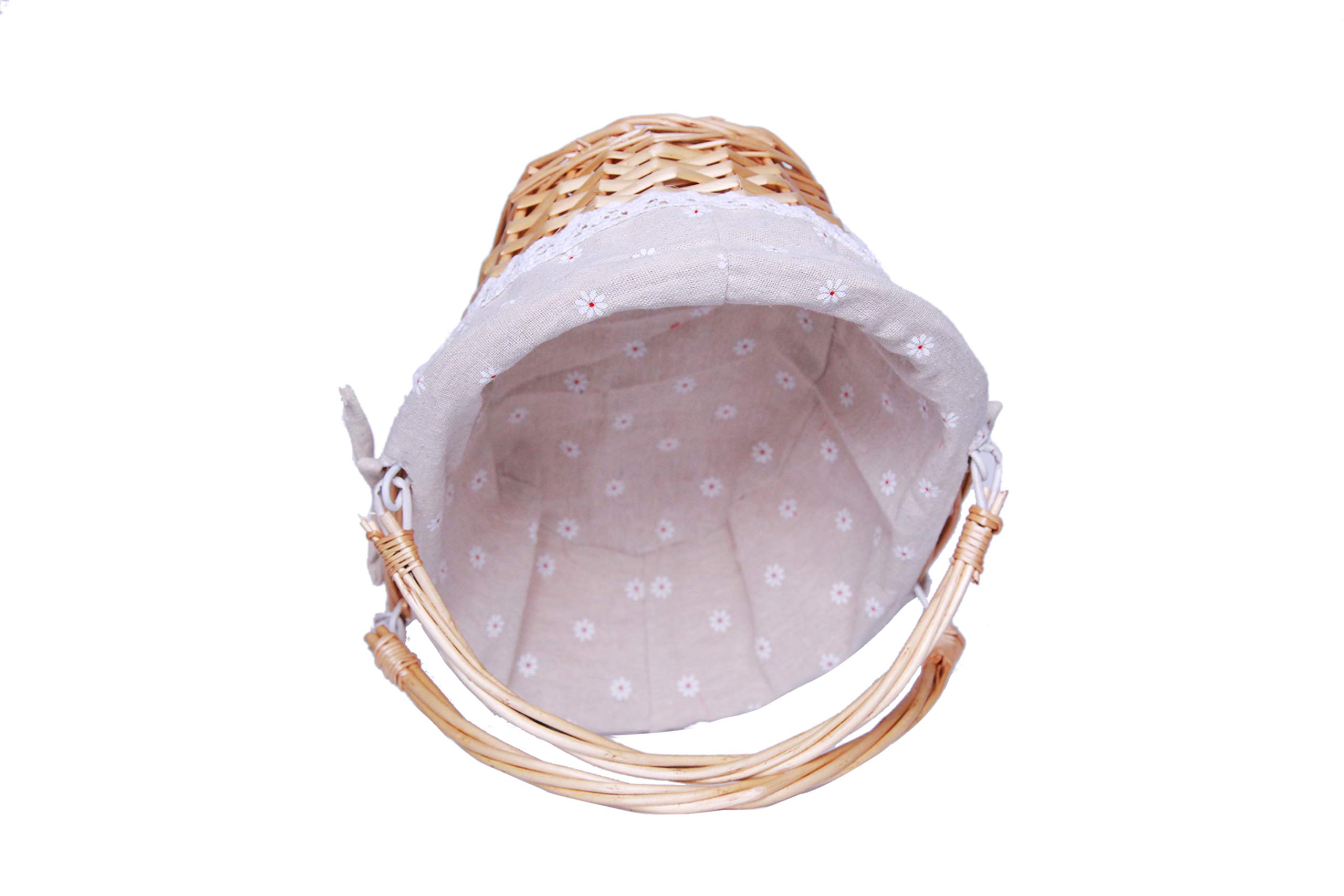 Oypeip Wicker Basket - Natural Willow Woven Oval Storage Basket with Handle for Picnic, Easter, Wine, Egg Gathering & Wedding - Perfect for Home Decor, Gift Giving & Outdoor Activities