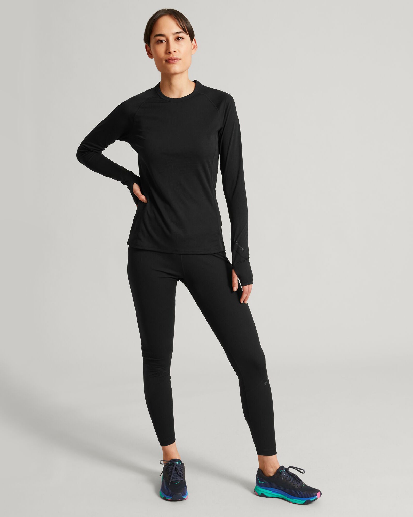 KMDAction Women's Long Sleeve T-Shirt - Soft Stretch Casual Blouse for Everyday Wear | Perfect for Work, Gym & Outfits (Black)