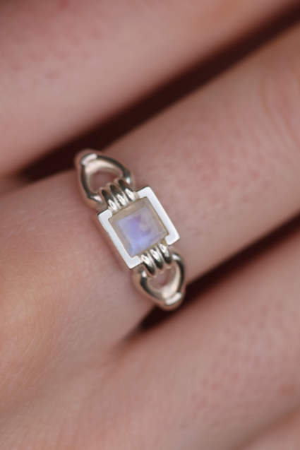Freya Moonstone Silver Ring for Women - Elegant Sterling Silver Jewelry for Everyday Wear & Special Occasions