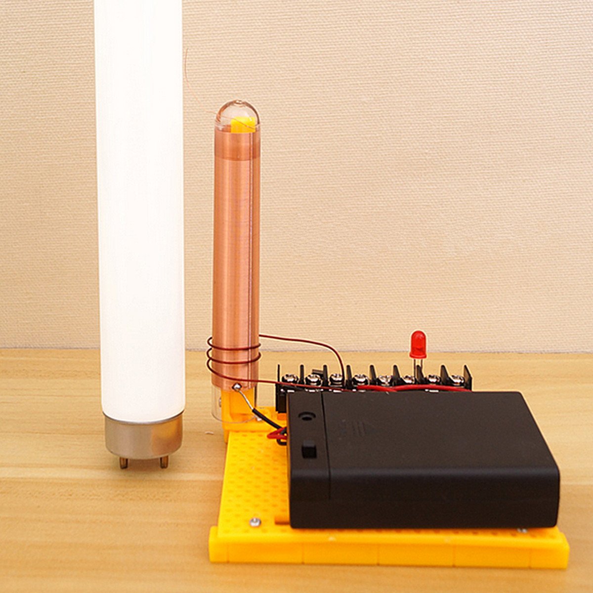 Mini Tesla Coil DIY Kit - Physics Science Experiment Toy for Kids & Adults - Wireless Power Transmission Module for STEM Learning & Fun Science Projects
