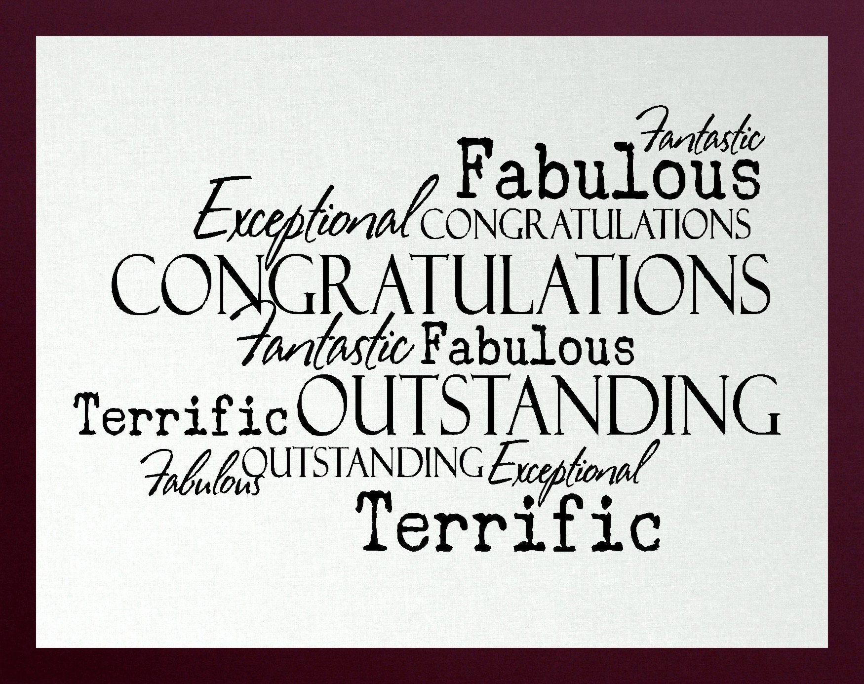 50 Dark Burgundy Linen Textured Cover Paper Sheets - 8.5