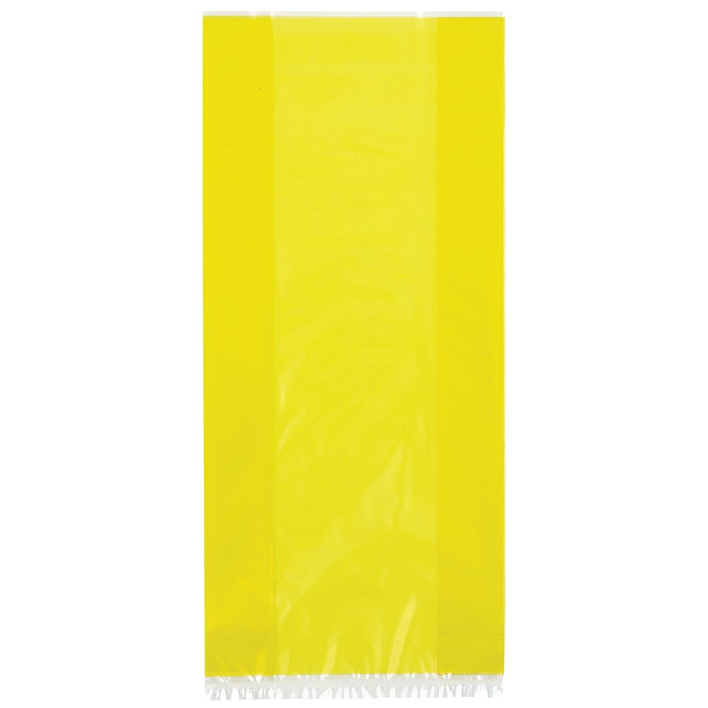 30 Count Yellow Cellophane Gift Bags - Vibrant Sunshine Party Favor Bags for Birthdays, Weddings & Special Events - Perfect for Candy, Treats & Small Gifts