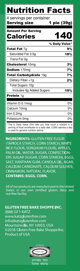 Katz Gluten Free Apple Mini Pies - 6 Packs of 4 (24 Total) | Dairy Free, Nut Free, Soy Free, Kosher Certified | Perfect for Snacks, School Lunches & Allergy-Friendly Desserts
