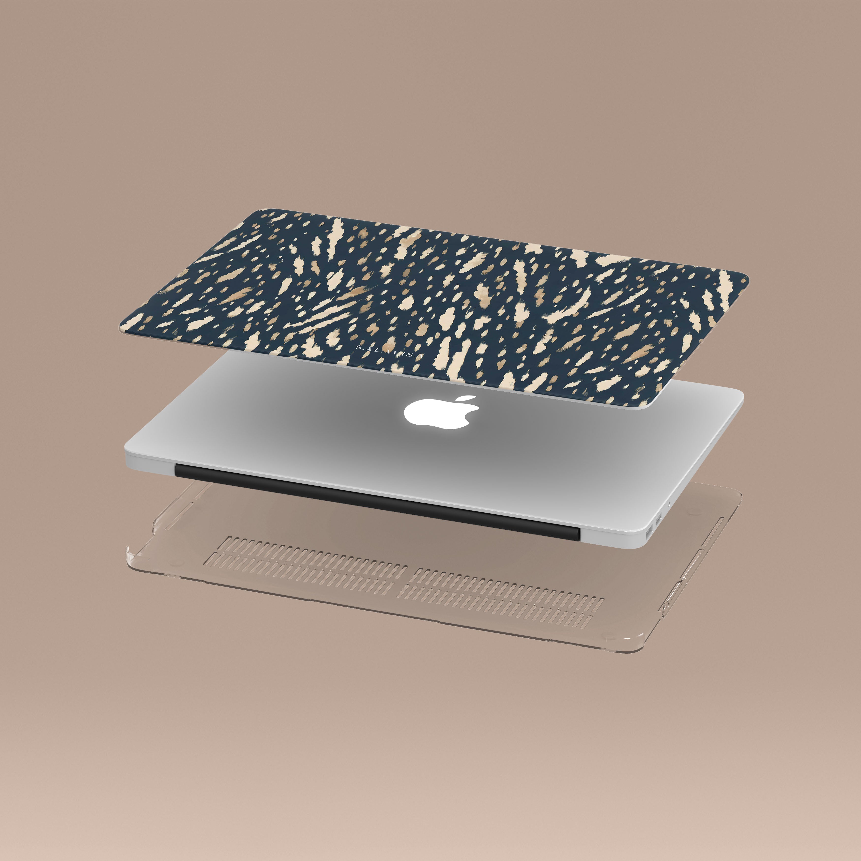Stylish Indigo Animal Print MacBook Pro/Air Case - Durable Protective Cover for 13/15 Inch Laptops - Perfect for Work, School & Travel