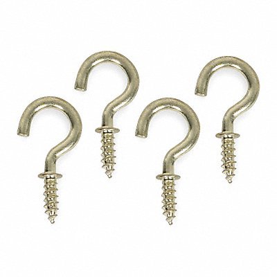 Brass Cup Hooks 1/2 Inch (12mm) - Pack of 20 - Heavy Duty Screw Hooks for Hanging Mugs, Plants & Kitchen Utensils - Rust-Resistant Hardware for Home & Garden Organization