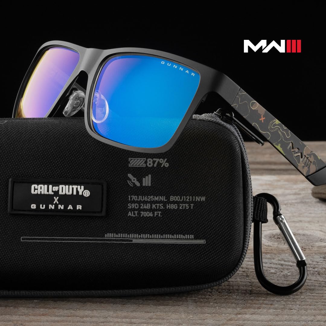 Gunnar Official Call of Duty Gaming Glasses - Blue Light Blocking Computer Glasses with Patented Lens Technology for Gamers & Digital Eye Strain Relief | Perfect for Esports, Late-Night Gaming & Office Work