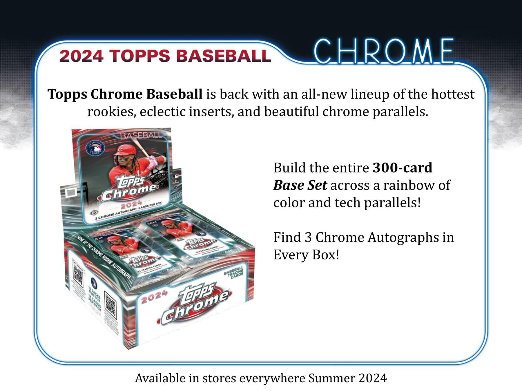 2024 Topps Chrome Baseball Hobby Jumbo Box - Premium Trading Cards Collection for MLB Fans & Collectors - Perfect for Sports Memorabilia, Gifts, and Investment