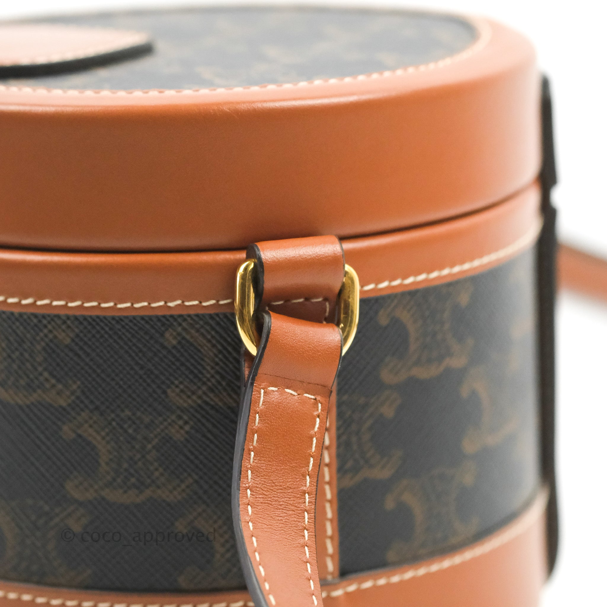 Celine Small Tambour Triomphe Canvas Shoulder Bag - Luxury Designer Handbag for Women | Perfect for Work, Travel & Everyday Use